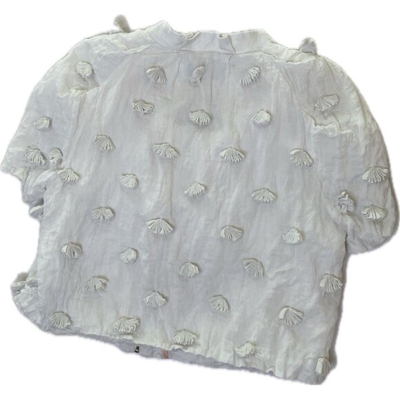 Leifsdottir Bolero Appliqué Puff Sleeve Jacket M 8 - Picture 3 of 8